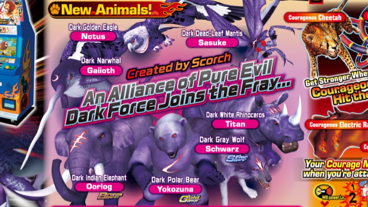 Animal Kaiser - All Dark Force Best Attacks with Dark Change
