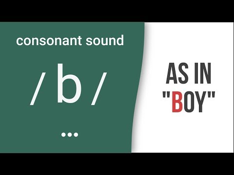 Consonant Sound / b / as in "boy" – American English Pronunciation