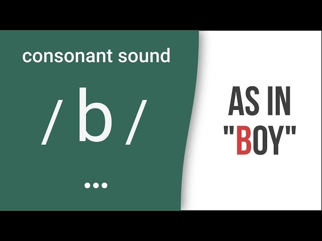 Consonant Sound /b/ as in "boy"  American English Pronunciation