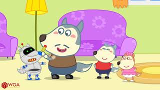 Wolfoo Plays Hide And Seek In Iron Robots Wolfoo Family Kids Cartoon 1080P 24Fps Av1 128Kbit Aac