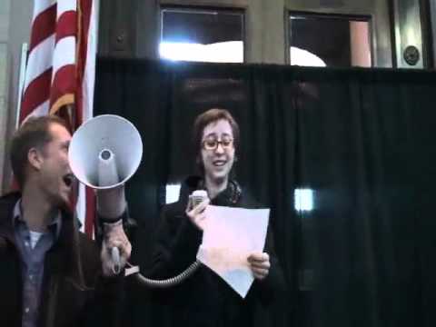 Fort Hayes HS senior Abigail Fabyan speaks at the ...