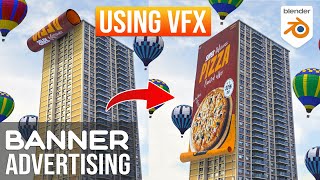 How To Create Banner Unroll CGI Ads Using VFX in Blender | Blender VFX Tutorial