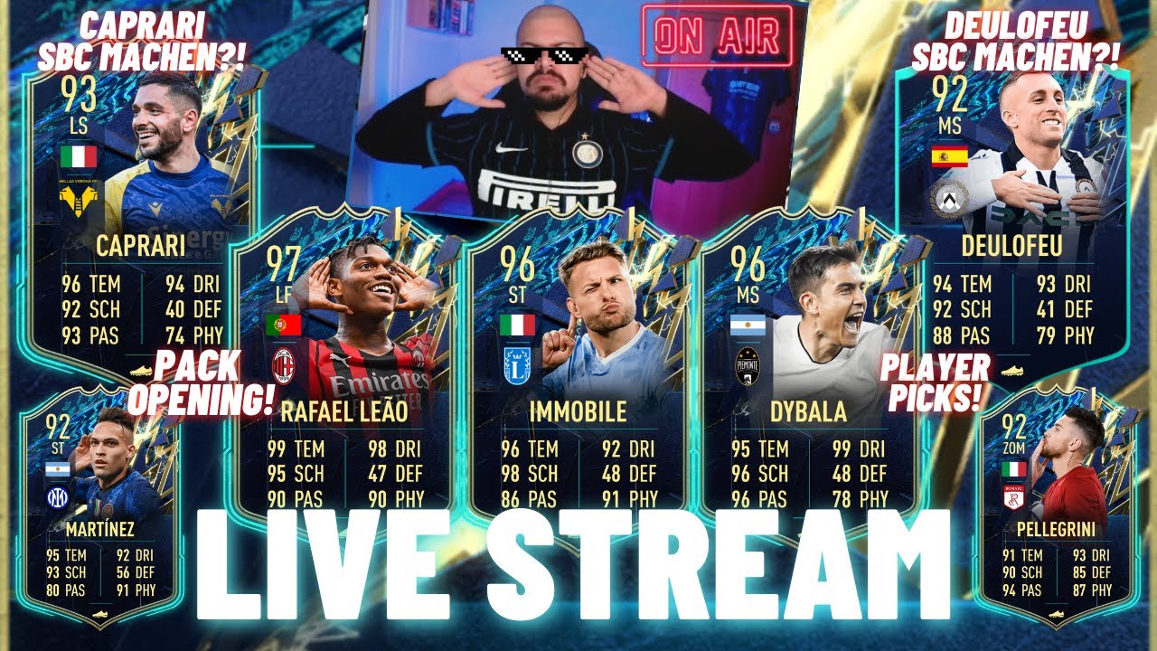 SERIE A 84+ PLAYER PICK🔥 CAPRARI, PELLEGRINI & DEULOFEU TOTS SBC machen🤔 FIFA 22 Live Stream Deutsch