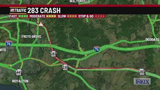 Crash closes part of 283 in Dauphin County