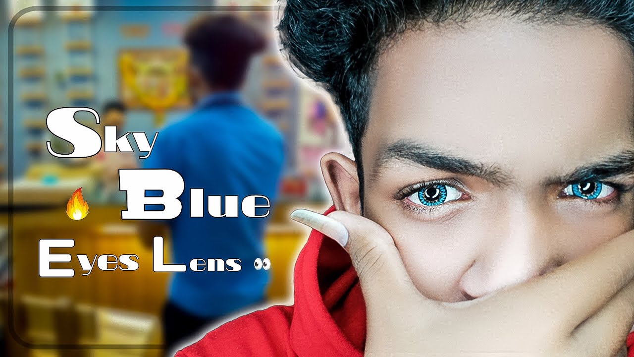 TRYING SKY BLUE CONTACT LENS 👀 / MY PERSIAN BLUE EYES 🕶️/ROHIT RAY