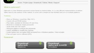 Installing Ophcrack live CD (Not how to use it!)