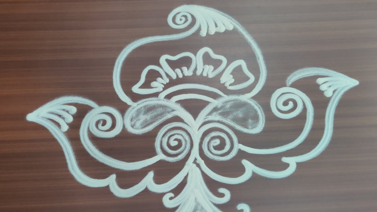 Easy rangoli design | Easy border design tutorial for beginners ...