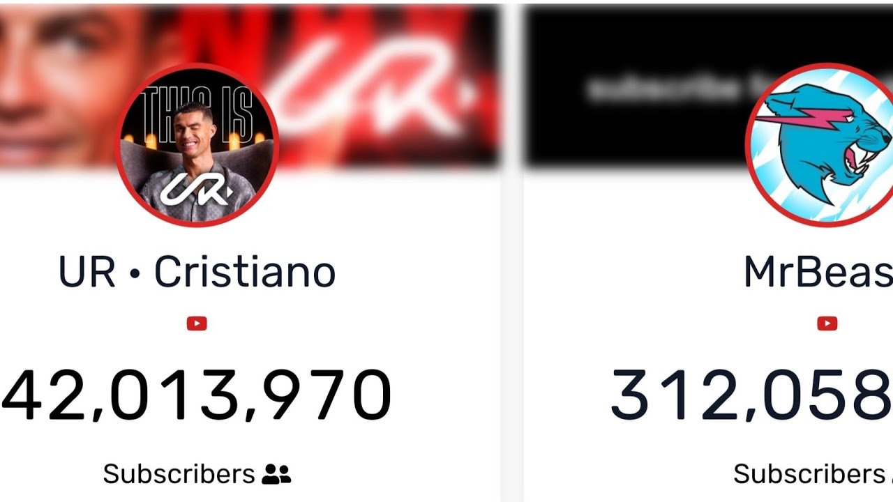 ur Cristiano vs mr beast live subscriber count. - YouTube