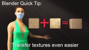 Blender Quick Tip: Transfer textures even easier between objects.