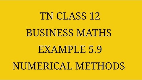 TN 12th Business maths chapter 5 example 5.9