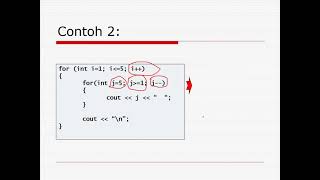 Perulangan bersarang (Nested looping) dala C++ [Alpro S2]