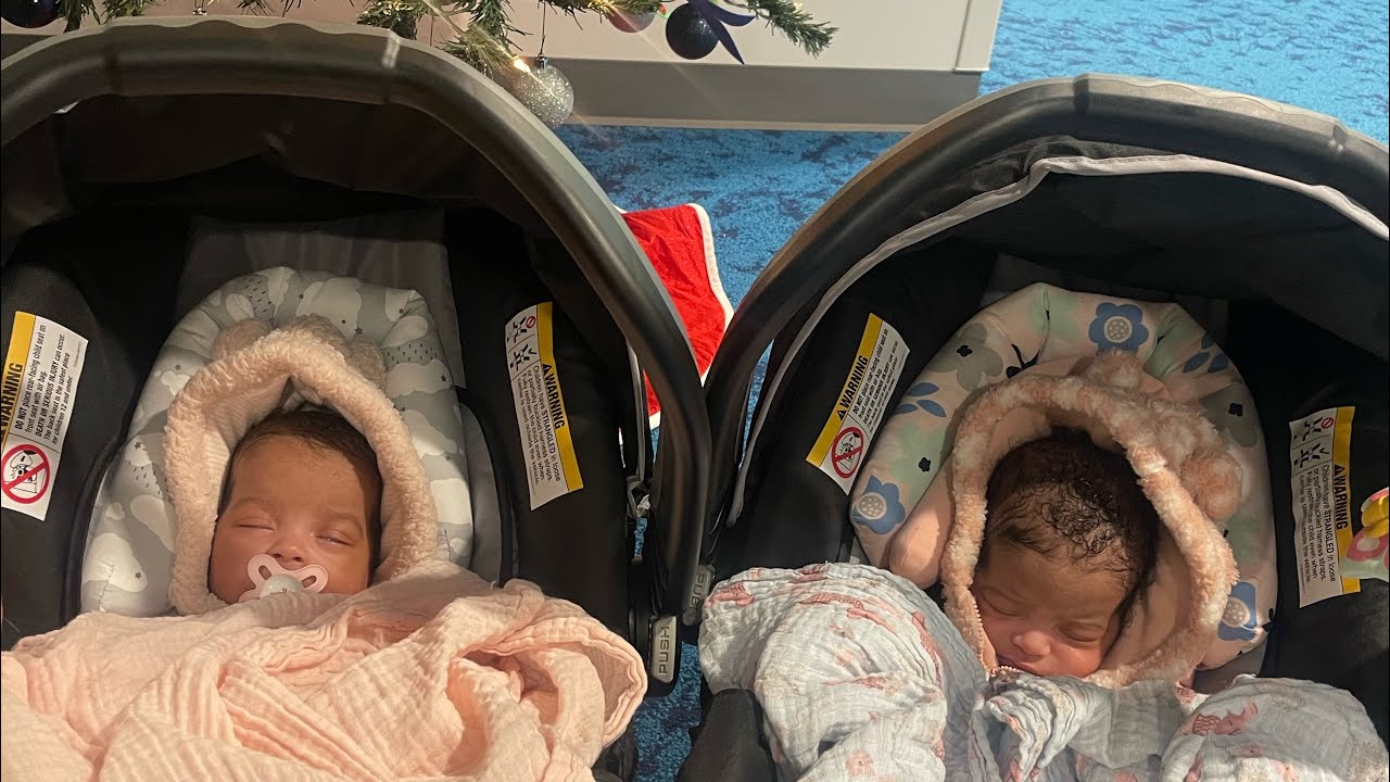 Come to the doctor with newborn twins