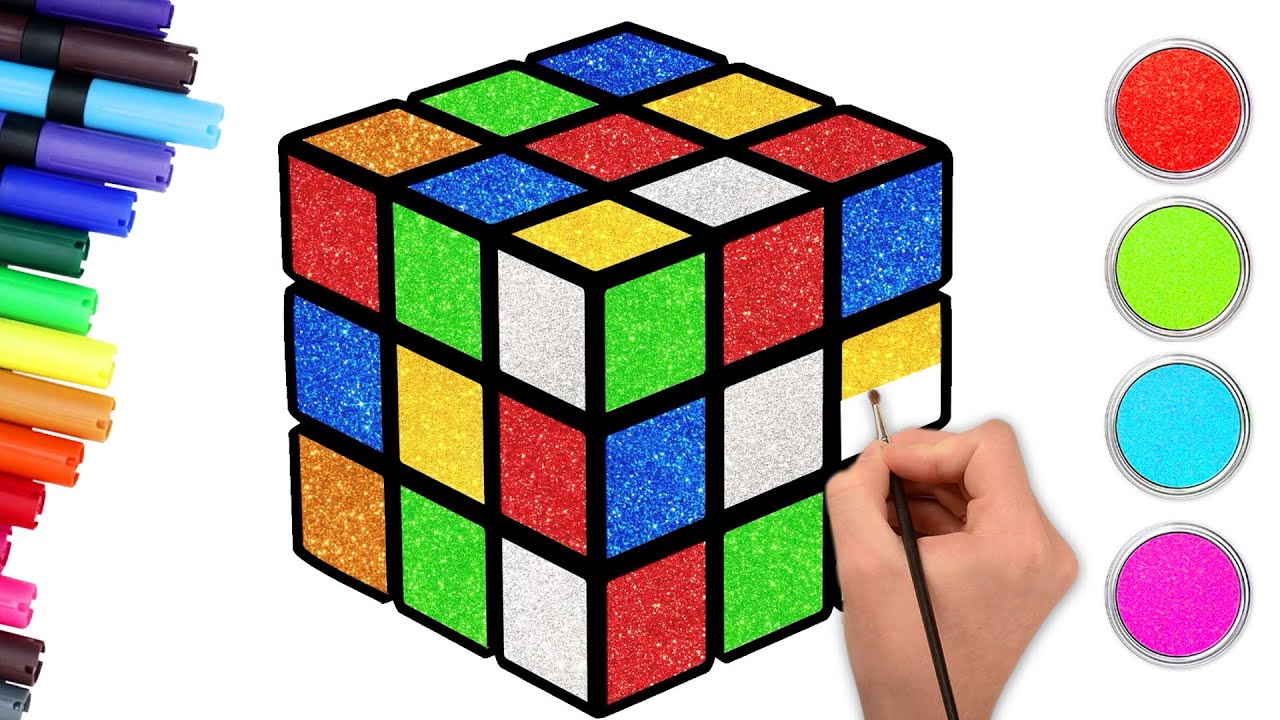 Como desenhar um Cubo de Rubik | Easy Drawing | Passo Passo | Chiki Art Brasil