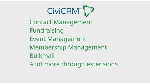 CiviCRM in a nutshell