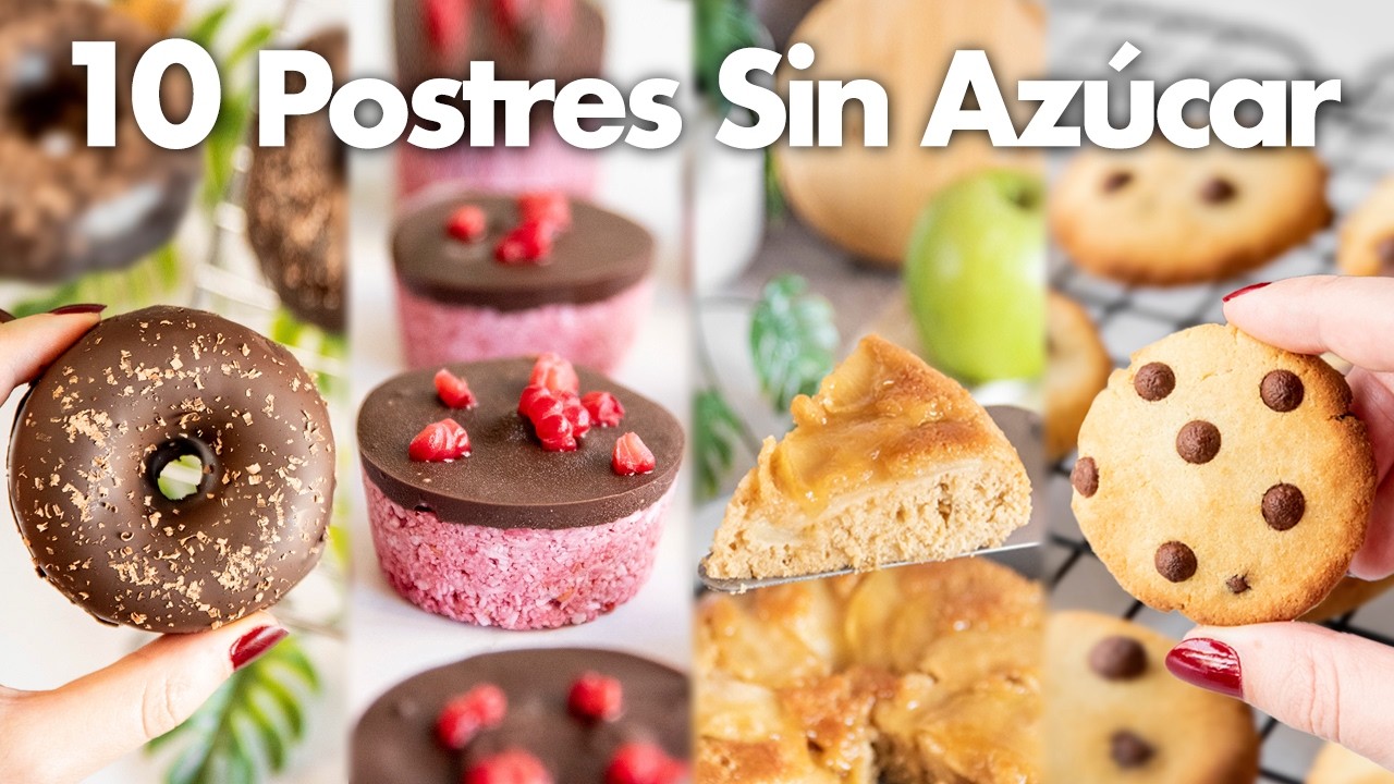 10 Recetas de POSTRES SALUDABLES Fáciles y Rápidos 🍫🍪 (Postres Sin Azúcar y Sin Harina)