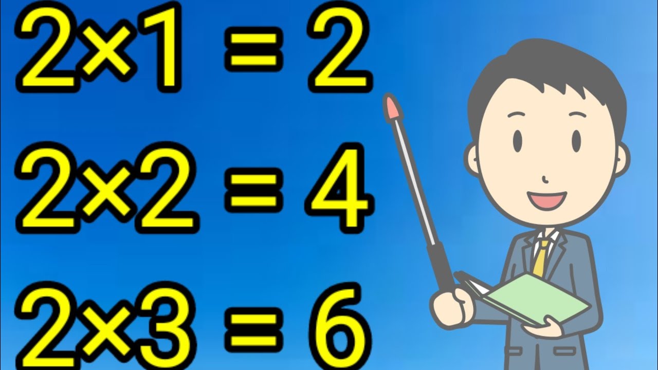 2-x1=2 Multiplication, Table of Two 2 Tables Song Multiplication Time ...