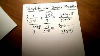 Simplifying Complex Fractions