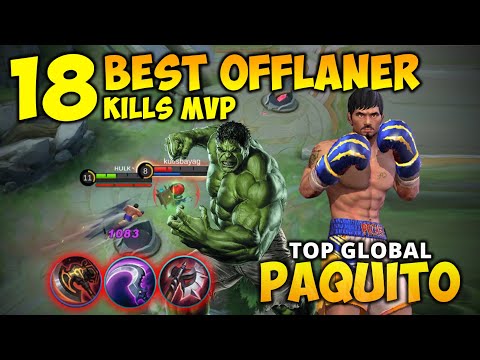 Paquito Best Offlaner 18 Kills Top Global Paquito Gameplay & Build Mobile Legend 2021 @officialmgid