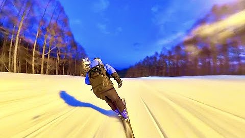Night Skiing Insta360 ONEX Flow State Stabilization