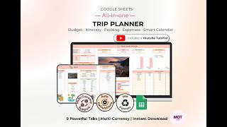 Google Sheets Trip Planner Tutorial | Track Budget, Expenses, Itinerary & Packing List