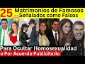 Matrimonios de los famosos sealados como falsos  para ocultar homosexualidad o intereses