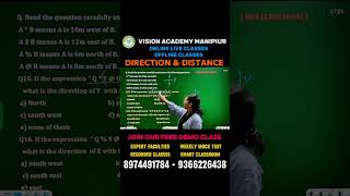 DIRECTION &amp; DISTANCE (REASONING) | BY MA'AM RESHMI (VISION ACADEMY MANIPUR) #education #manipur