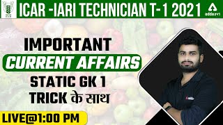 ICAR IARI Technician 2021 Classes | Static GK With Tricks