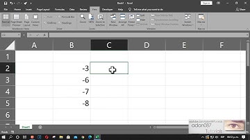 Excel obtain the absolute value of a number