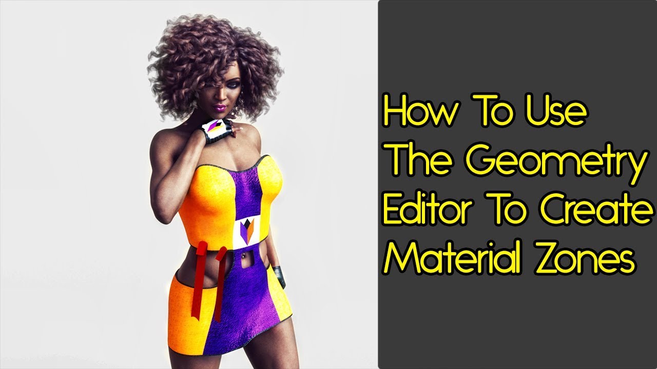 Daz Studio Geometry Editor Tool - Material Zones - YouTube