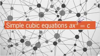 Solving simple cubic equations