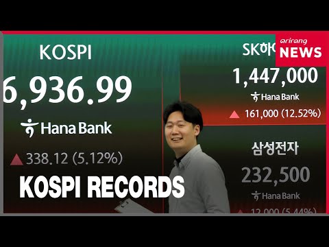 KOSPI hits fresh record close, SK hynix tops 1,000 tril. KRW for first time