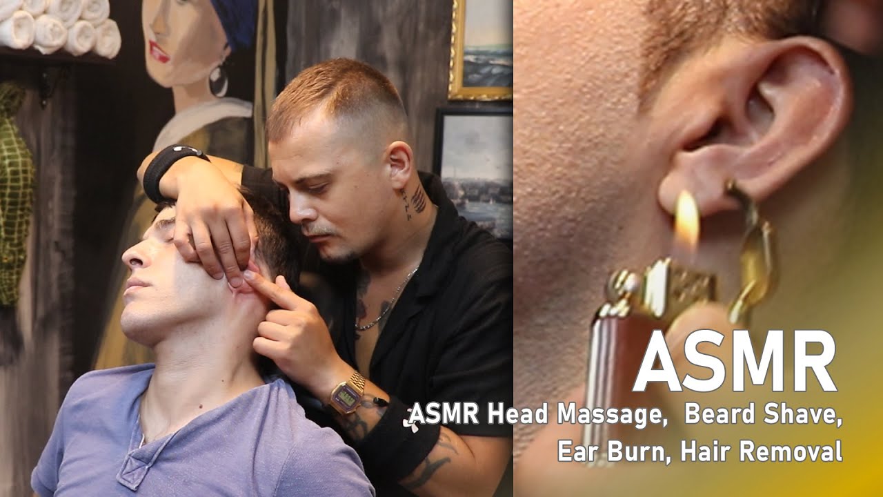 ASMR  Real Barber Shop Treatment   ASMR Head Massage Asmr Beard Cut