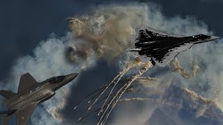 Shocking moment! US F16 Fighter Jet Pilot Shoots Down Russian Su34 II