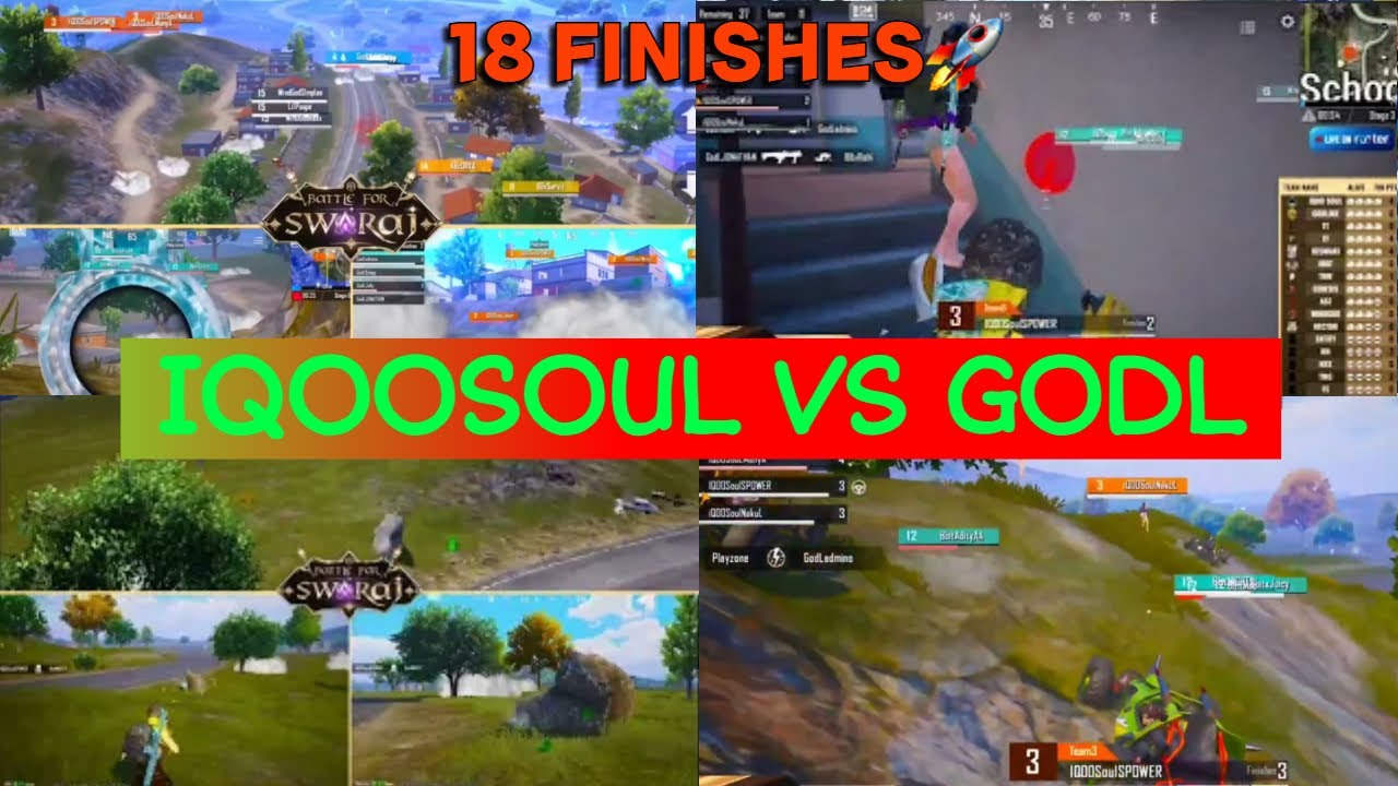 iQOOSouL 18 Finishes Domination WWCD 🔥 SOUL 🚀 vs GODL #bgmi #pubgmobile ...