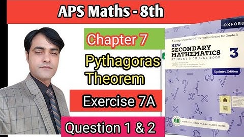 Exercise 7A Question 1 & 2 II APS Maths 8th II New Secondary Math Book 3 Updated Edition #taleem
