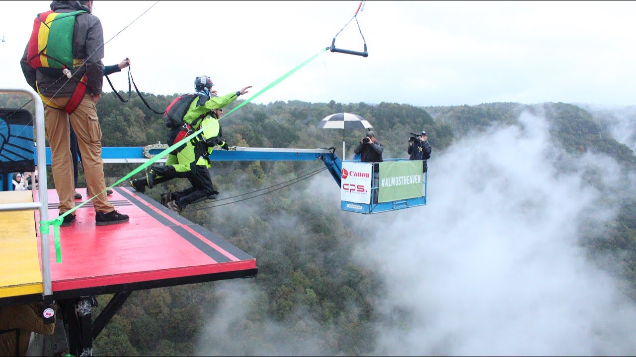New River Bridge Tandem Base Jump Wrist Camera YouTube