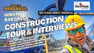 WRATH OF RAKSHASA Dive Coaster Construction Tour & Interviews - Six Flags Great America 3/13/25