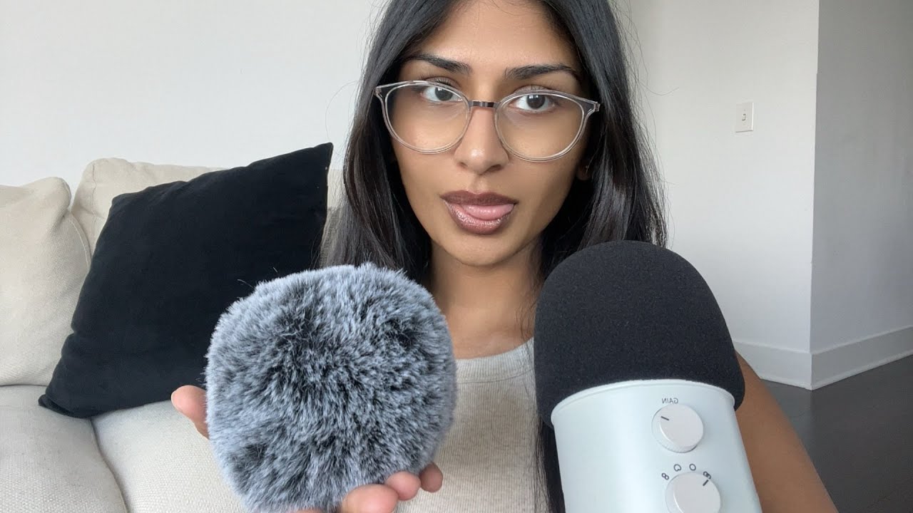 asmr chatty mic scratching foam cover & fluffy mic 🪴 | this or that ...