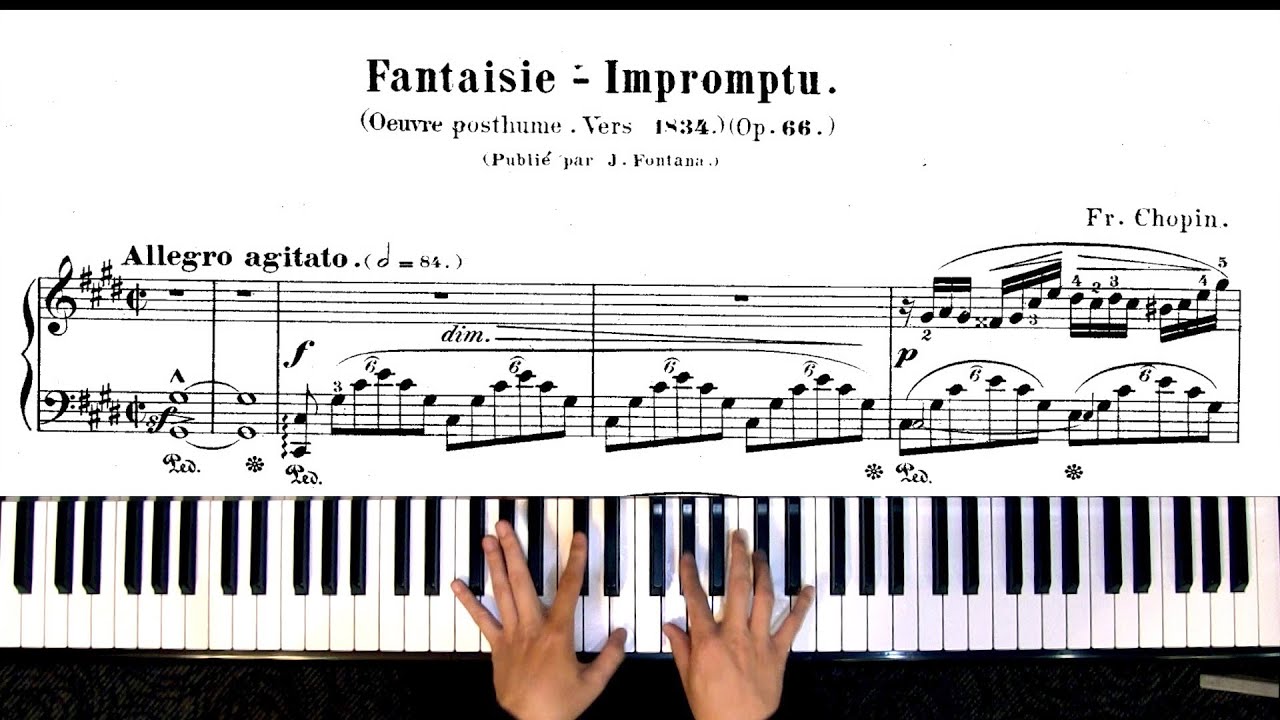 Chopin - Fantaisie Impromptu, Op. 66 with score | 쇼팽 즉흥환상곡 | Bomin Park 박보민