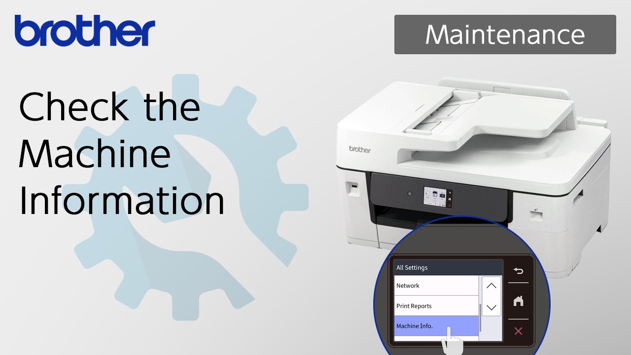 Check the Machine Information [Brother Global Support] - YouTube