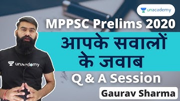 MPPSC 2020 - 2021 | आपके सवालों के जवाब | Q & A Session | Gaurav sir