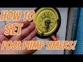 How to set a pool pump timer!