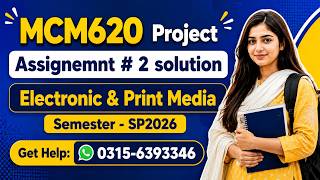 MCM620 Assignment 2 Solution 2026 || mcm 620 project #mcm620 #assignment