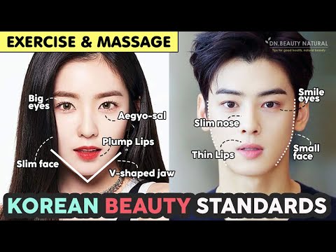 🌟 Korean Beauty Standards Exercise | Small Face, Big Eyes, Slim nose, Thin & Plump Lips, V-shaped