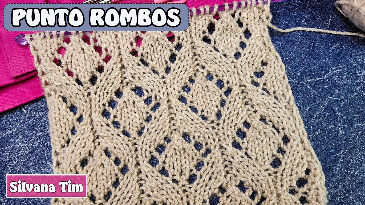 АЖУРНЫЙ РОМБ - Учимся вязать двумя спицами: Пошаговая инструкция для начинающих