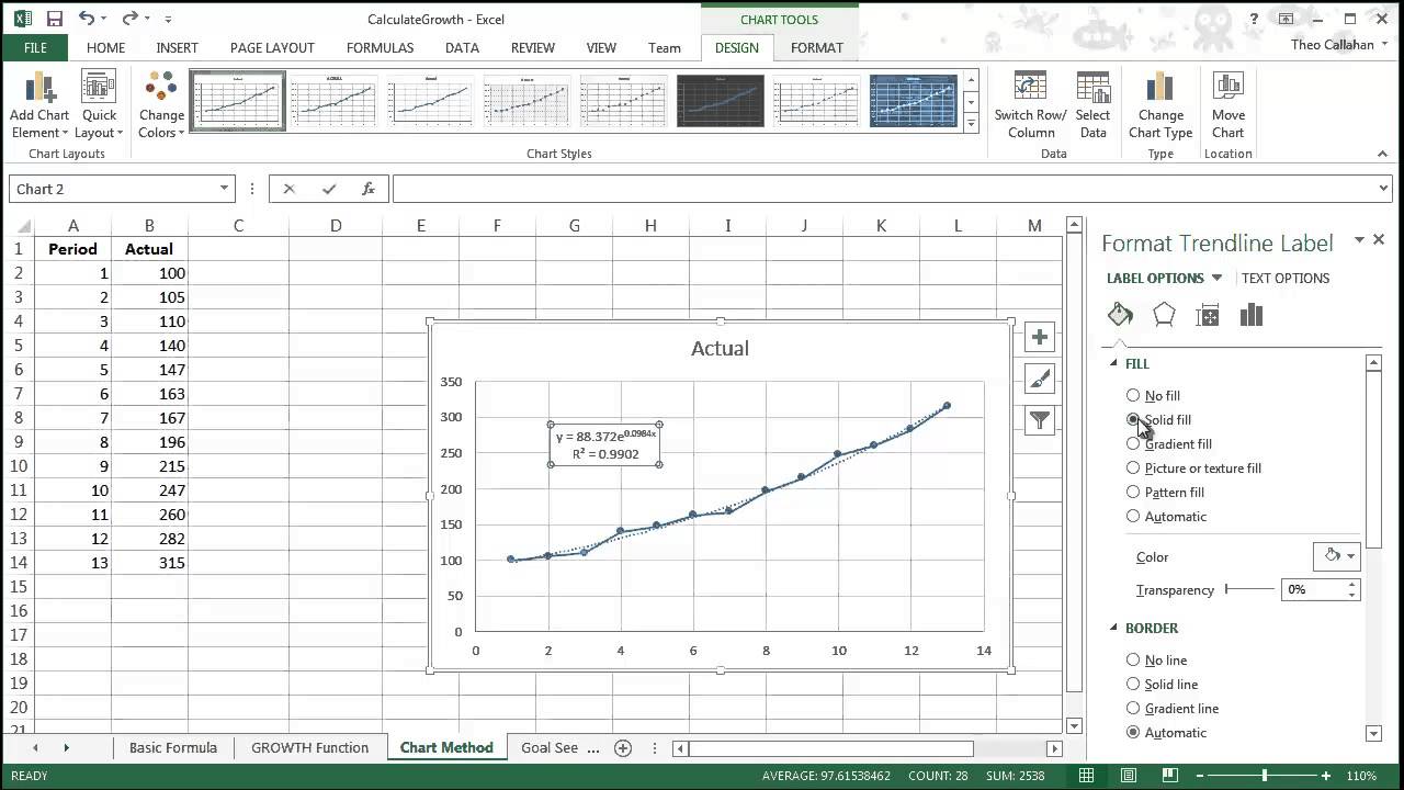 How To Make Growth Chart In Excel