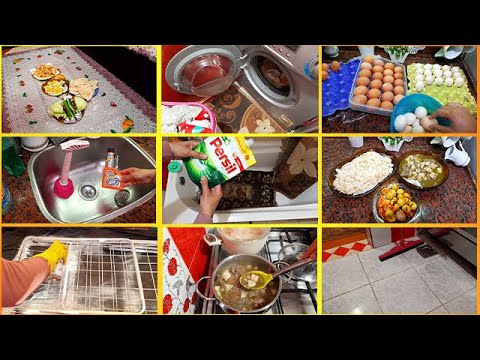 روتين الام السوبر عملت كل حاجة تتخيلوها اشتغلت طباخة ومساحة وسباكة وصلحت كوارث البيت 