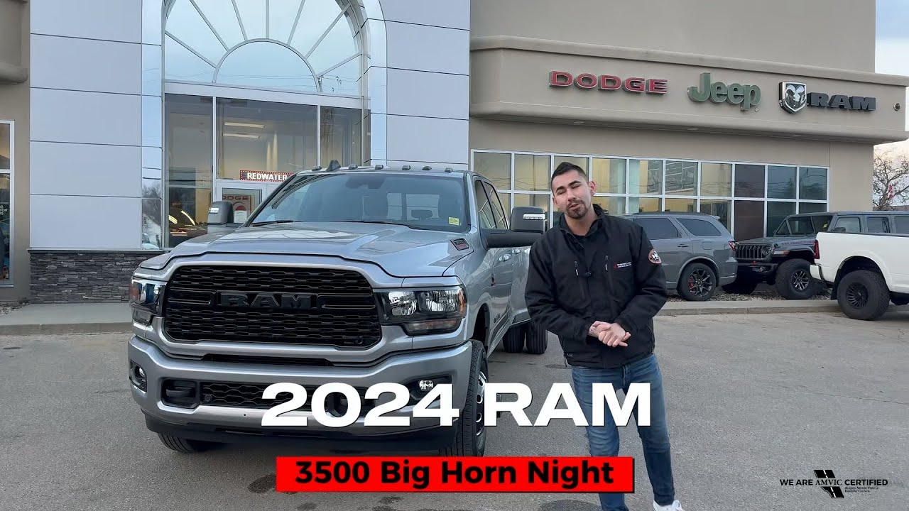 Used 2024 Ram 3500 Big Horn Night Edition Dually Crew Cab 4x4 Stock 