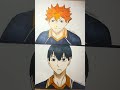 Shoyo and Kageyama #haikyuu #drawing #likeandsubscribe