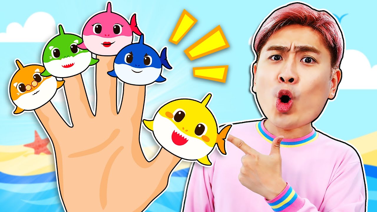 강이와 아기상어 손가락 동요 인기 영어 동요를 배워요!  Five Finger Family Baby shark kids Song Nursery Rhymes